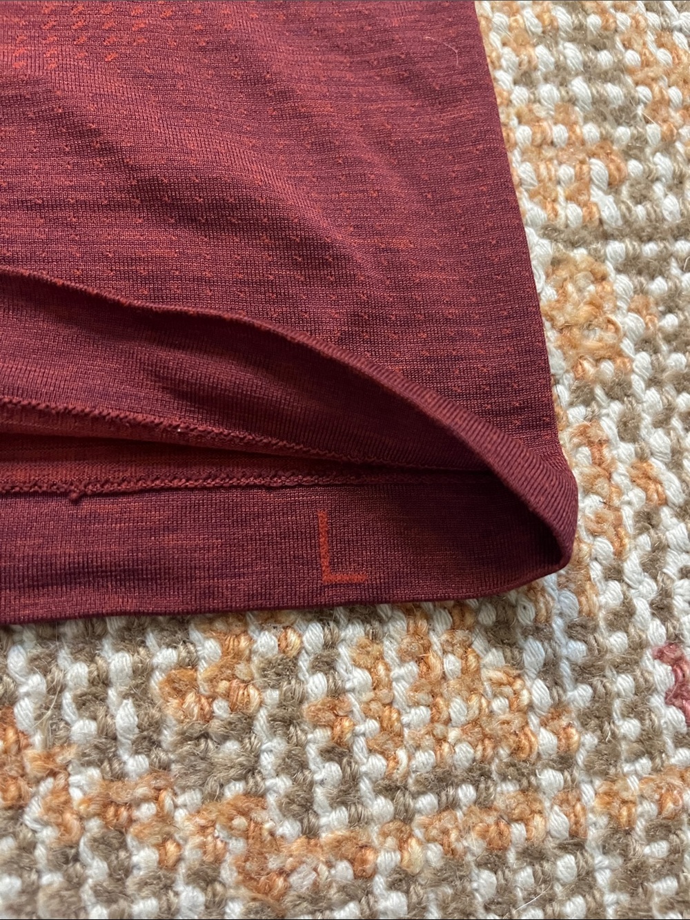 Lululemon Metal Vent Tech Short Sleeve Shirt Men’s Large Burgundy Red EUC - Picture 7 of 11